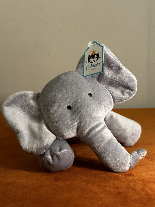 NUOVO Jellycat Dozydou Elephant Nuovo con etichette Raro Ritirato Blu Grigio Velluto Giocattolo Morbido-