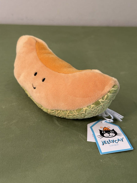 NUOVO Jellycat Fabulous Melon NUOVO CON ETICHETTE ~ arancione verde Kawaii peluche giocattolo morbido ~ FABF6MEL-