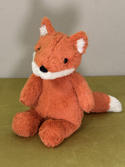 Peluche Jellycat Cushy Fox Vivid Orange Fox giocattolo morbido raro ritirato medio 12"-