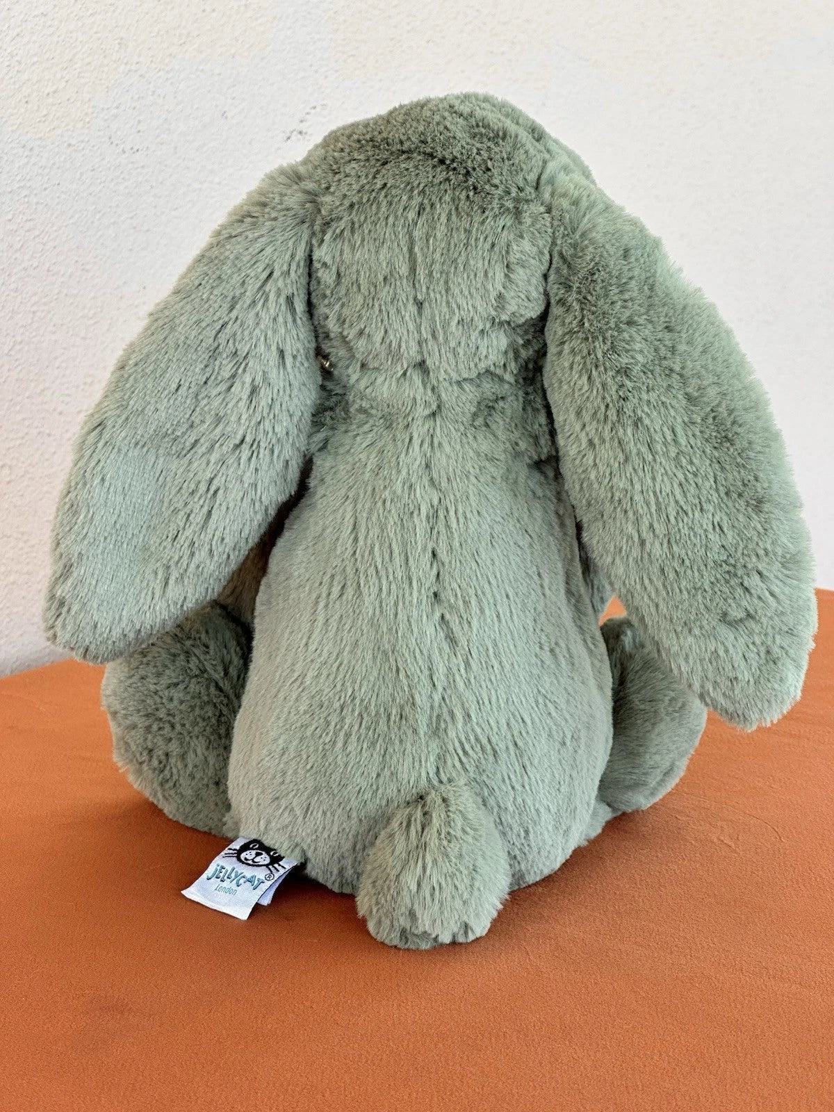Peluche Jellycat Medium Bashful Felce Bunny nuovo senza etichette verde raro coniglio giocattolo morbido