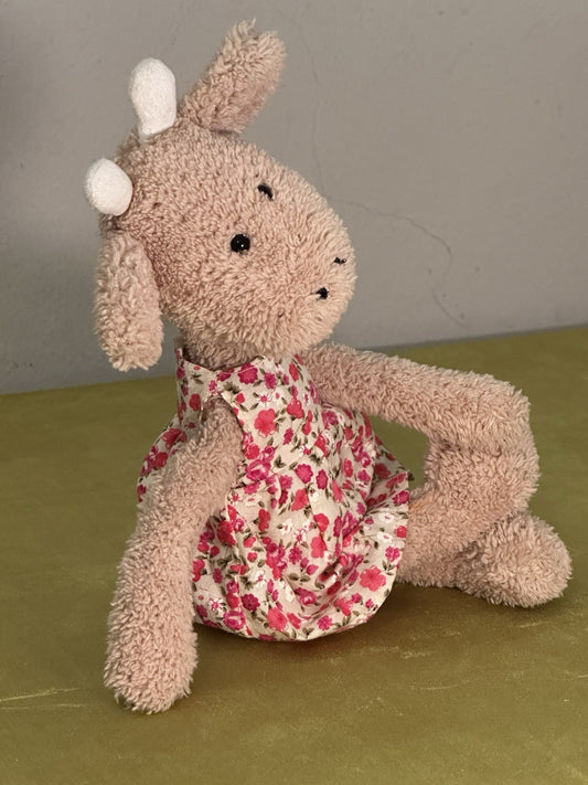 Peluche Jellycat Georgia giraffa amica floreale fiori rosa vestito raro ritirato-