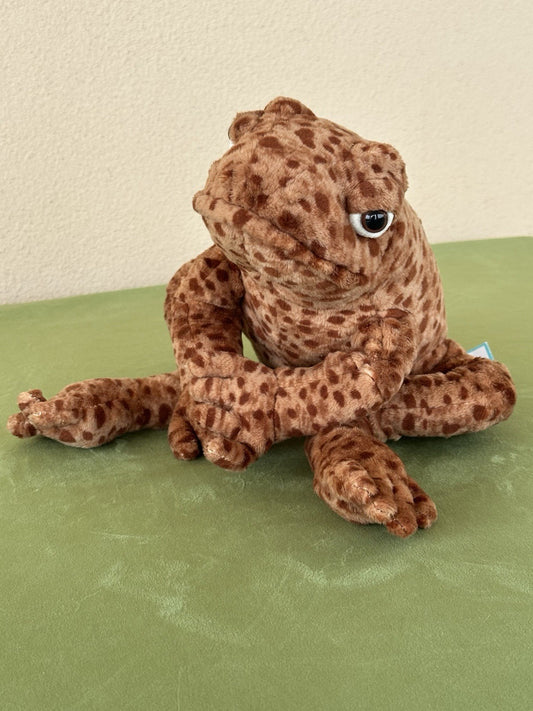 NUOVO Jellycat Toby Toad nuovo con etichette marrone medio morbido giocattolo berretto 12" ritirato raro peluche-