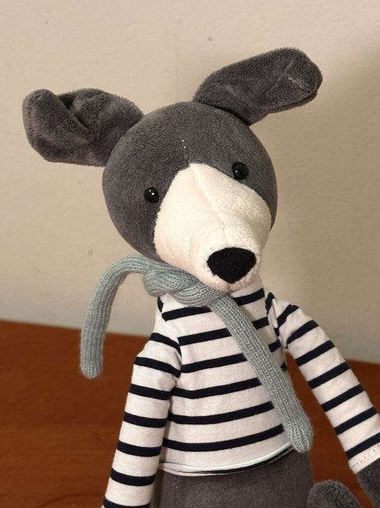 Jellycat Beatnik Buddy Whippit Nuovo senza etichette cane levriero giocattolo morbido 12" raro ritirato-