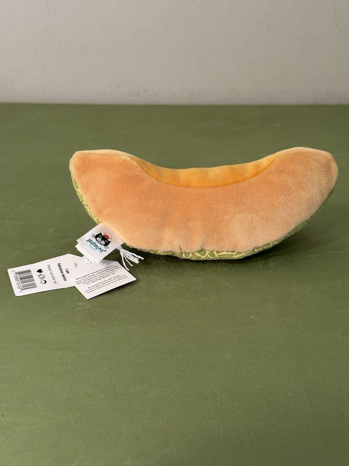 NUOVO Jellycat Fabulous Melon NUOVO CON ETICHETTE ~ arancione verde Kawaii peluche giocattolo morbido ~ FABF6MEL-