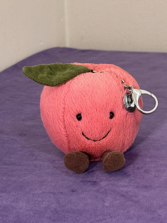 Charm borsa ciliegia Jellycat divertente nuovo senza etichette frutta cibo ciliegie giocattolo morbido raro-