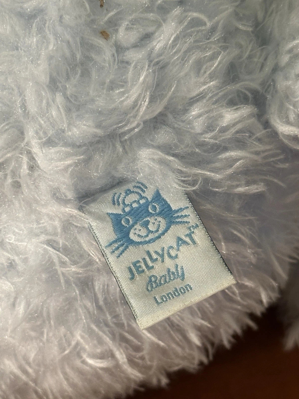 Orsacchiotto Jellycat Large Whisper Bear nuovo senza etichette raro HTF azzurro chiaro giocattolo morbido