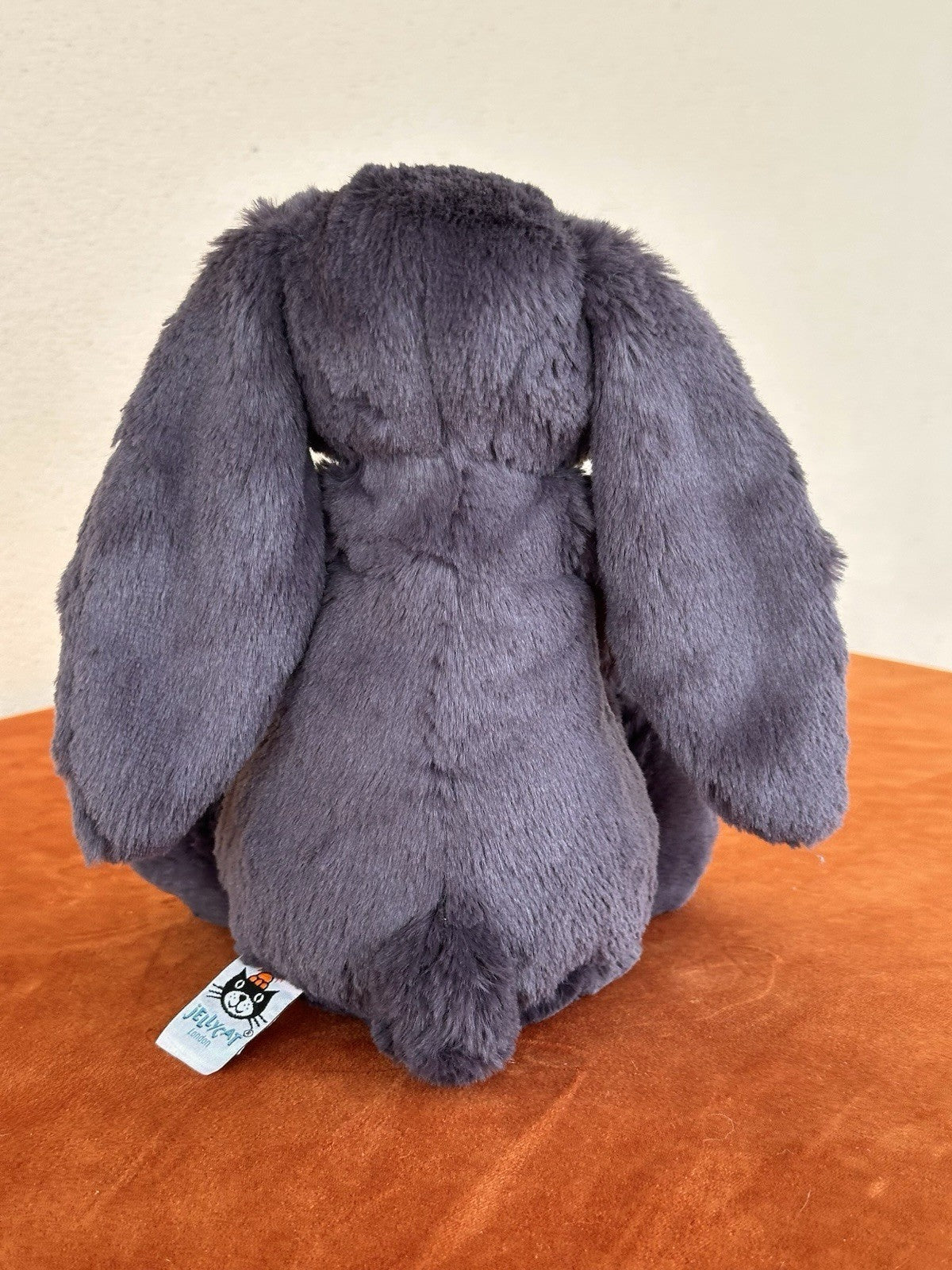 Jellycat Medium Bashful Inky Bunny BNWOT Dark Grey Rabbit Retired Rare Plush