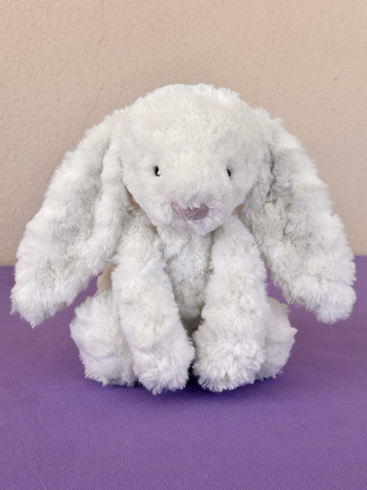 Jellycat SE Bashful Maisie Bunny BAS3MA Cream White Wavy Soft Rabbit HTF Retired