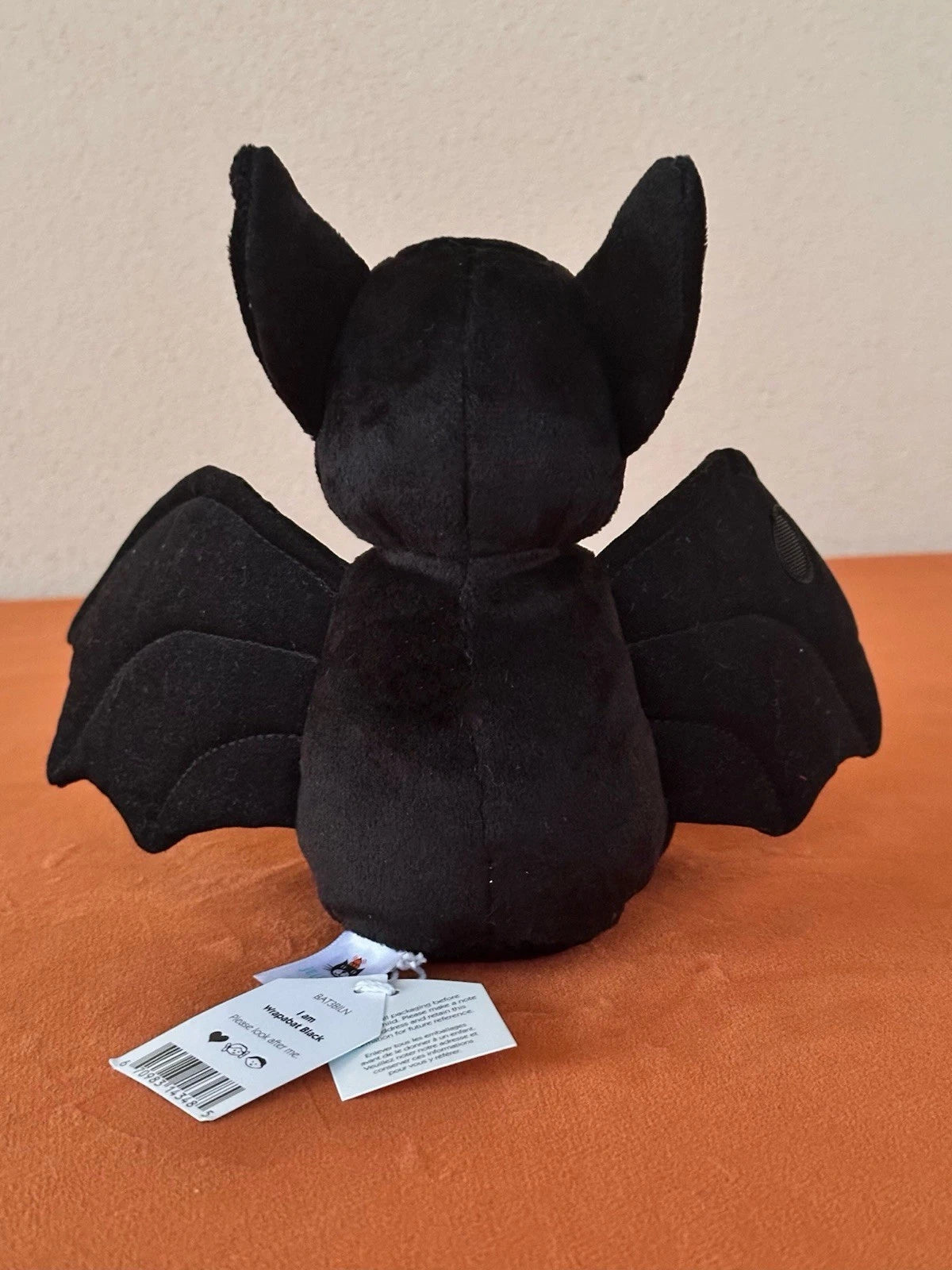 NEW Jellycat Wrapabat Black BNWT Velvety Dark Bat Retired Halloween Rare Plush