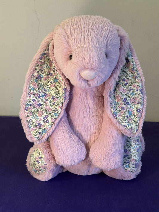 Jellycat Coniglietto Grande Timido Fiori di Tulipano Coniglio Rosa in Pensione con Fiori cm.36-