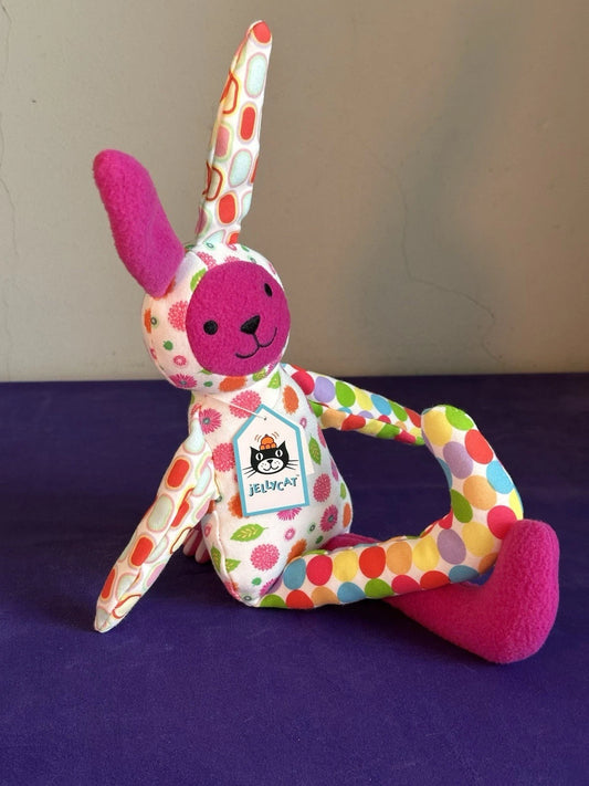 NUOVO Jellycat Big Bebop Bunny Nuovo con etichette Vintage Multicolore Coniglio Giocattolo Morbido Ritirato