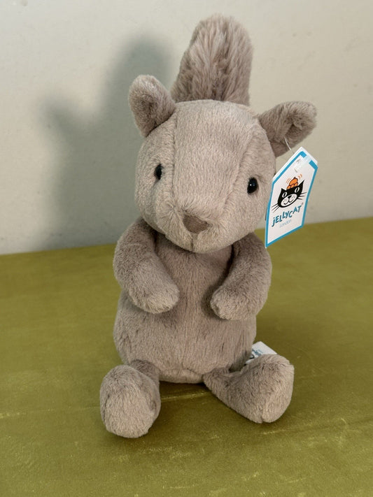 NUOVO Jellycat Willow Scoiattolo Nuovo con etichette Marrone Coda Cespugliosa Carino Ritirato Giocattolo Morbido W4SQ-