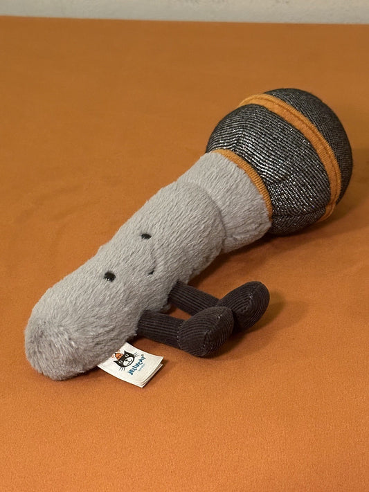 Jellycat Microfono Divertente Nuovo Senza Etichette Ritirato Raro Giocattolo Morbido-