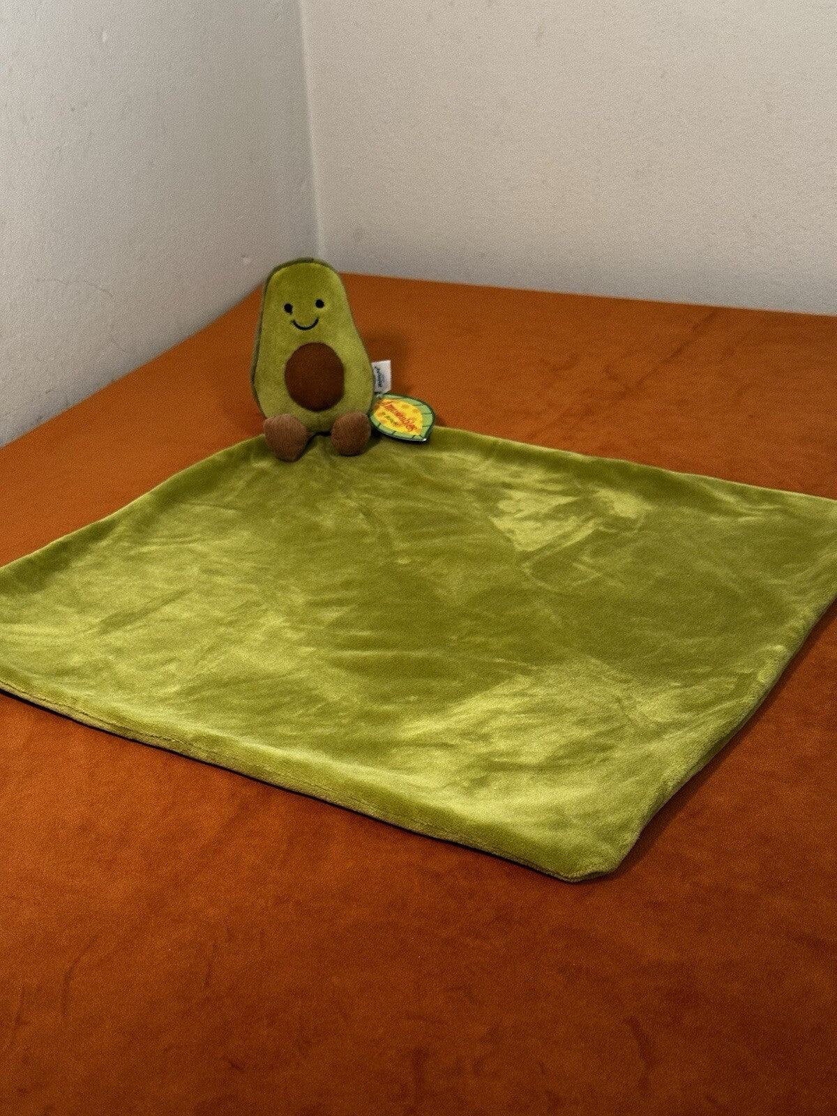 NUOVO Jellycat Amuseables Avocado Succhietto Nuovo con etichette Blankie Coperta Trapuntino Raro-