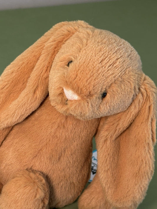 NUOVO Jellycat Small Bashful Golden Bunny nuovo con etichette coniglio marrone caldo raro ritirato 8"-