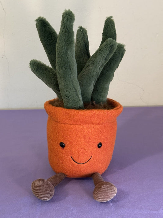 Jellycat Amuseables Yucca nuova senza etichette pianta in vaso giocattolo morbido cm.38 raro peluche ritirato-