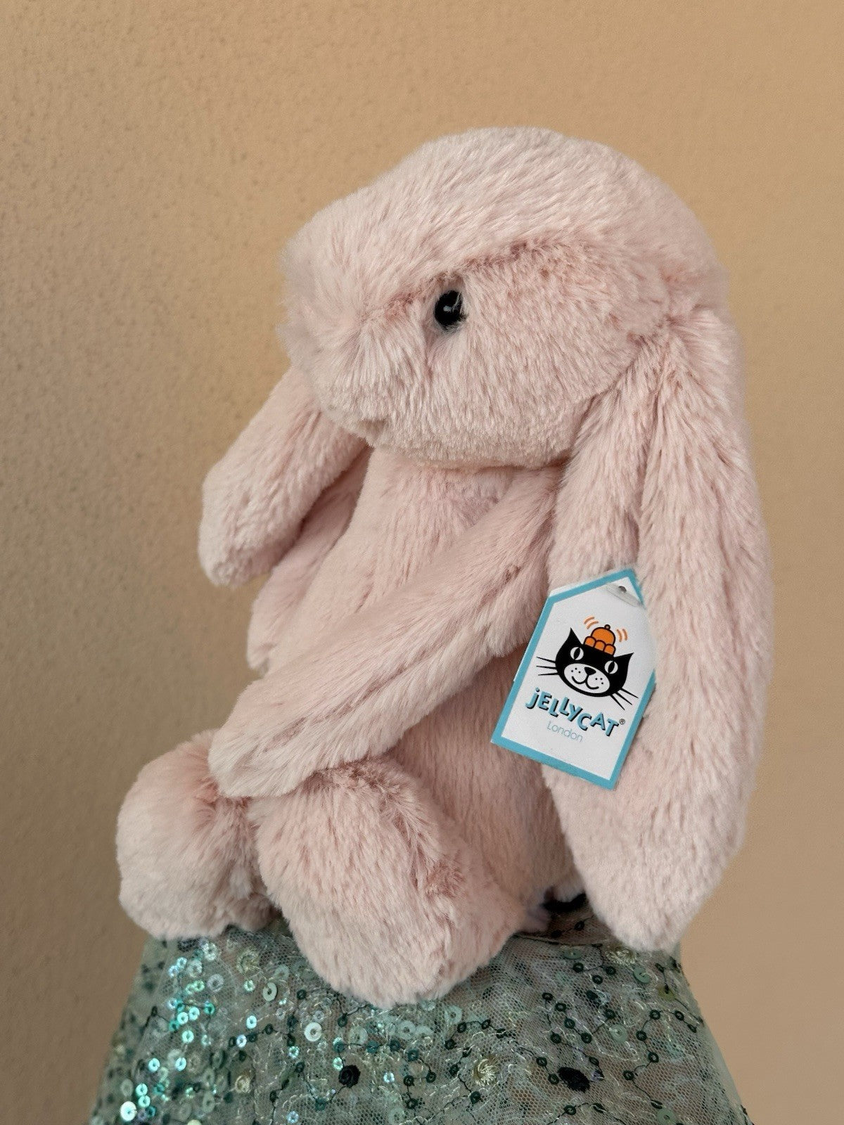 NUOVO Jellycat Medium Bashful Blush Bunny Nuovo con etichette Ritirato Raro Coniglio Rosa Giocattolo Morbido-