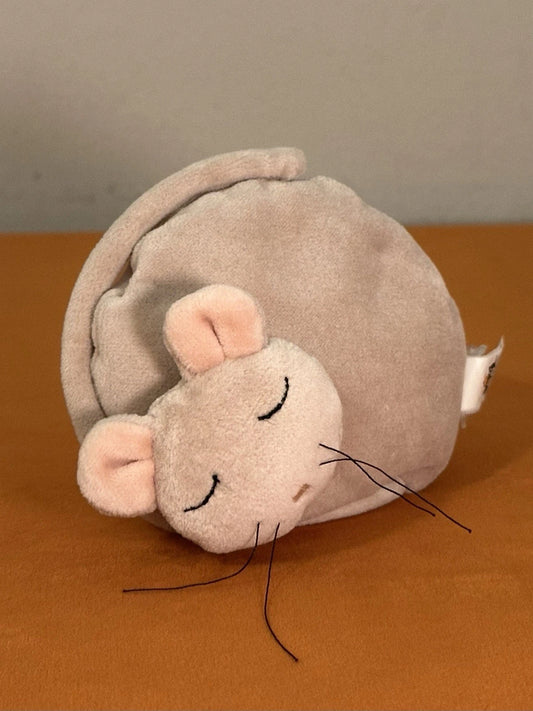 Jellycat Barnyard Bap Dormouse Tiny Mini Sleeping Mouse Bean Plush Rare Retired