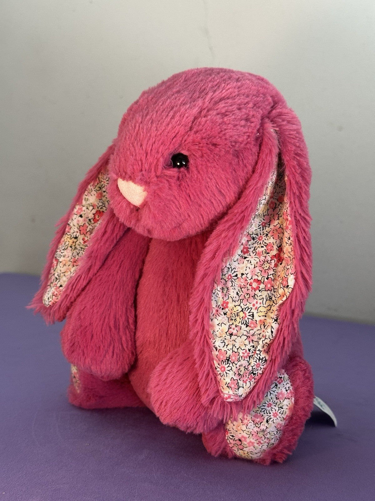Peluche Jellycat Medium Bashful Rose Blossom coniglietto rosa raro ritirato 12"-