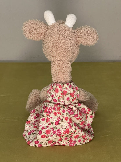 Peluche Jellycat Georgia giraffa amica floreale fiori rosa vestito raro ritirato-