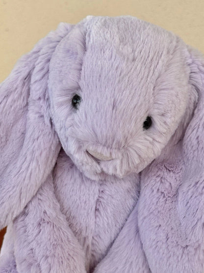 NUOVO Jellycat Medium Bashful Lilac Bunny nuovo con etichette ritirato raro coniglio lavanda peluche