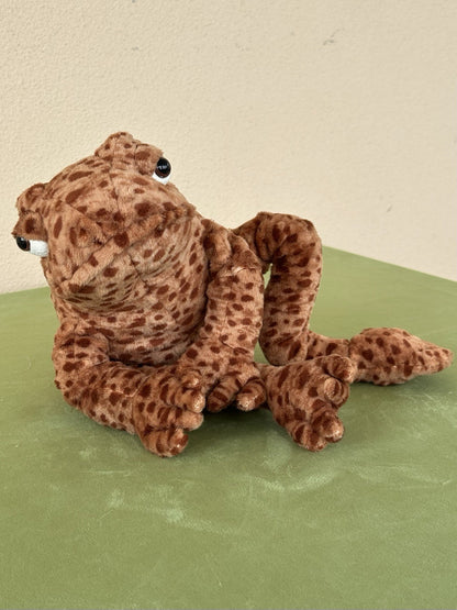 NUOVO Jellycat Toby Toad nuovo con etichette marrone medio morbido giocattolo berretto 12" ritirato raro peluche-