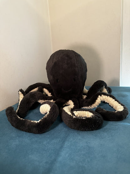 Jellycat Grande Polpo Inchiostrato Giocattolo Morbido Nero Grigio Scuro Creatura Marina OD2INK Ritirato-