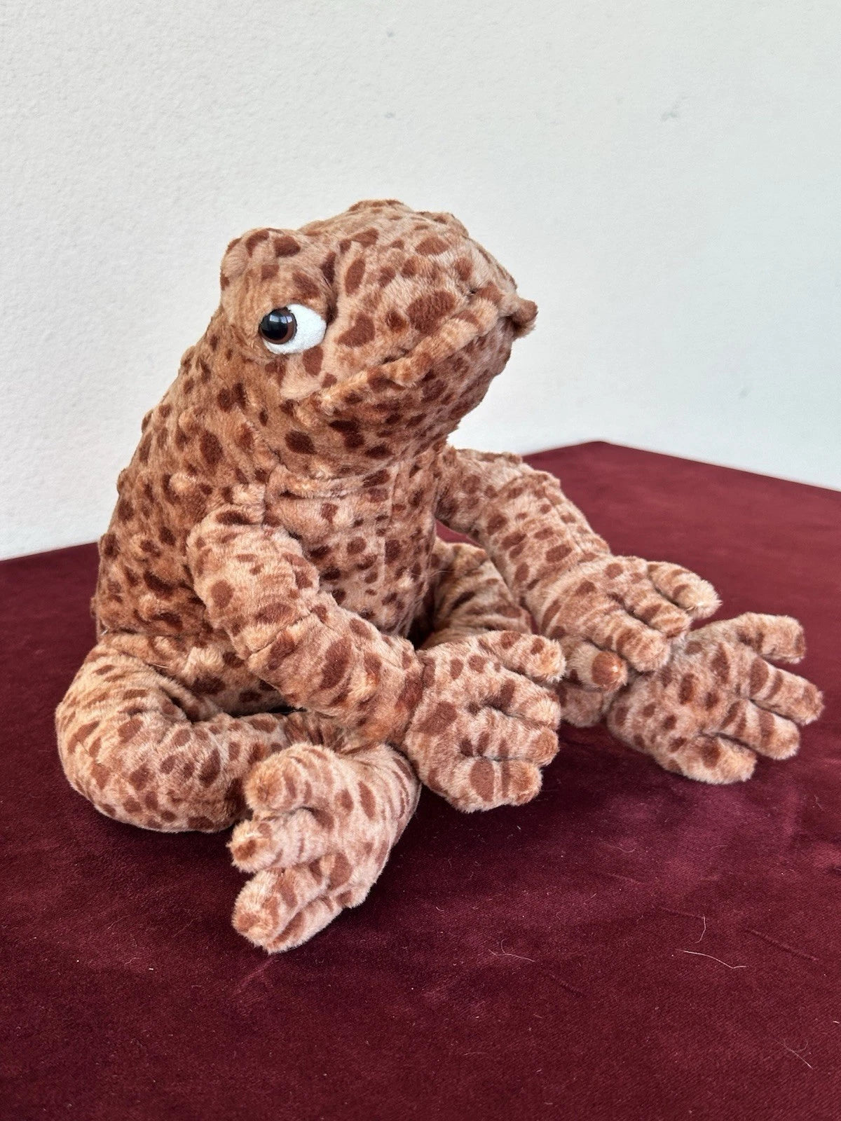 Jellycat Toby Toad BNWOT Medium Brown Soft Toy Beanie 12in Retired Rare Plush