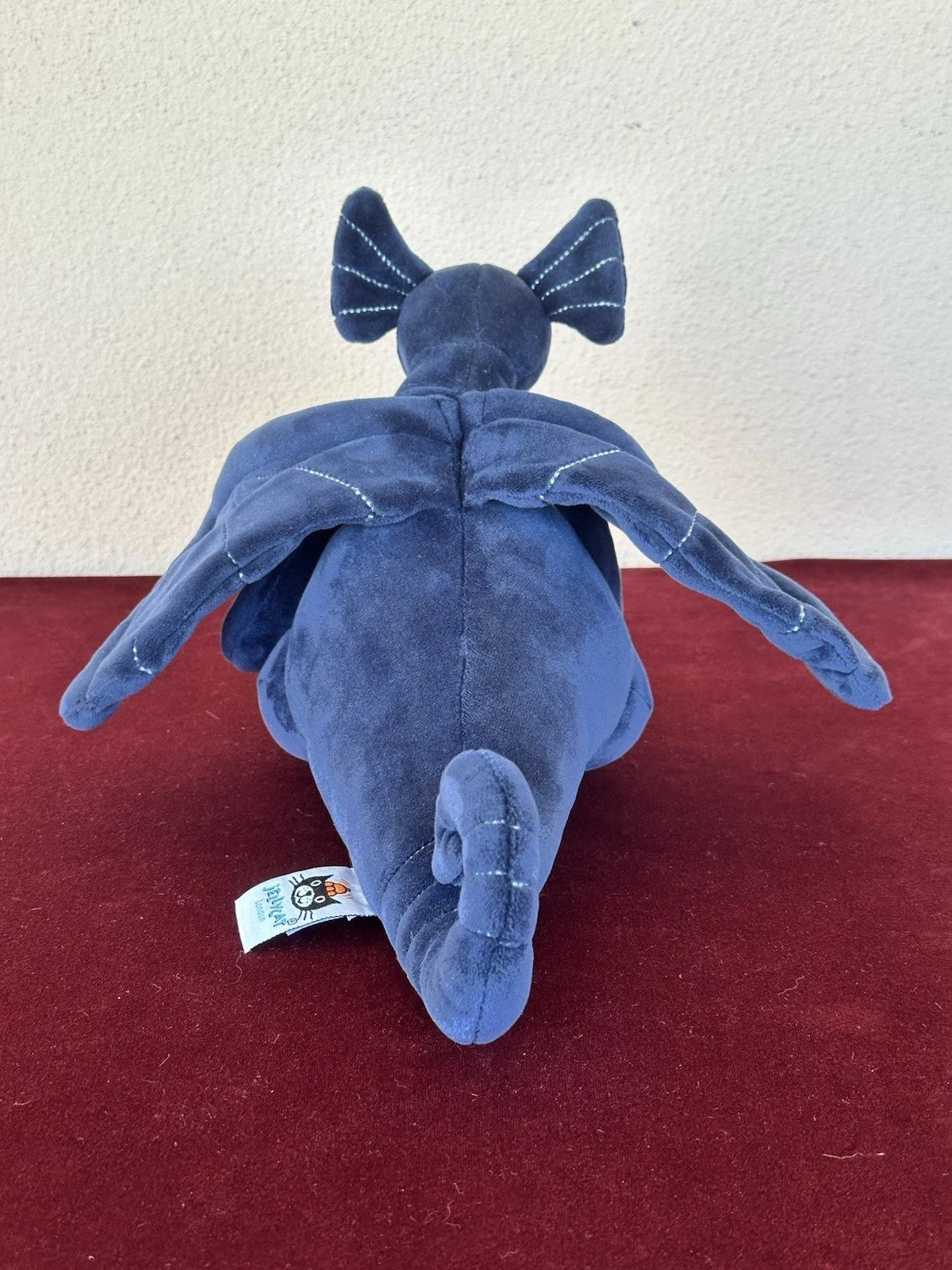 Jellycat Moonlight Dragon raro drago vellutato blu navy in pensione giocattolo morbido peluche