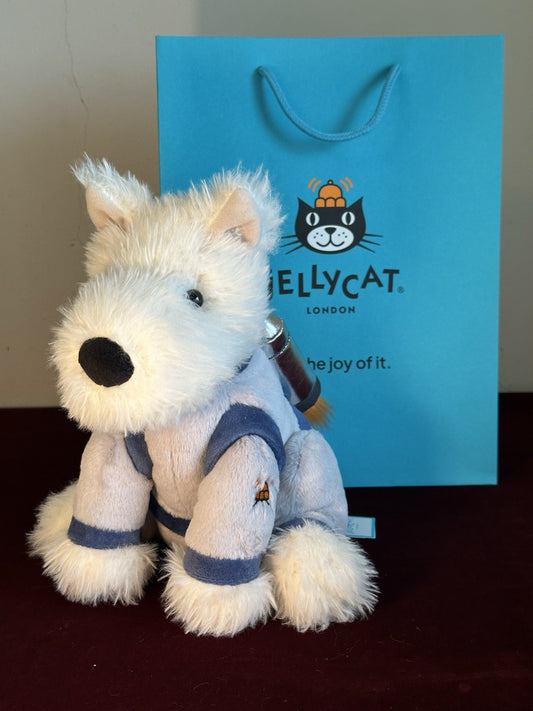 NUOVO Jellycat Munro Scottie Dog Space Outfit Nuovo con etichette Esclusiva Collezione Spazio-