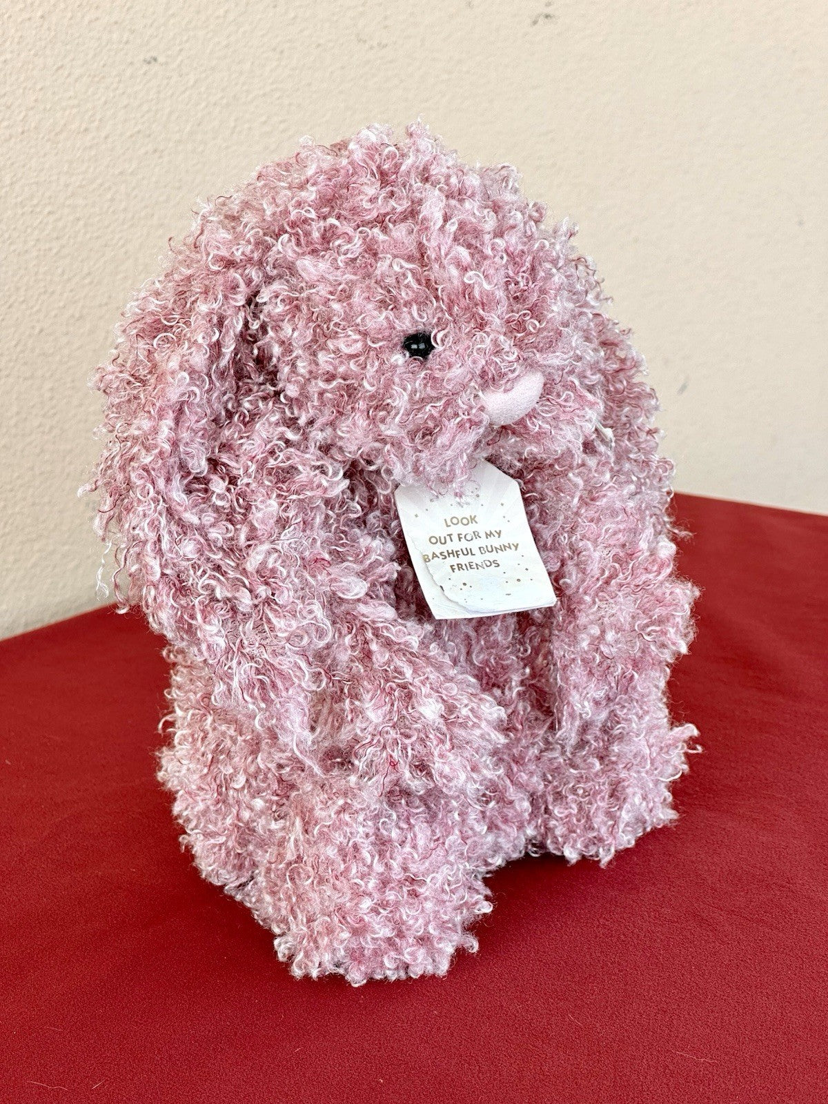 Jellycat Edizione Speciale Bashful Imogen Bunny Nuovo con etichette Coniglio Rosa Polvere Riccia HTF-