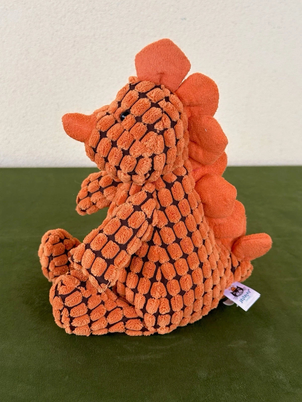 Jellycat Boppy Dino BNWOT Orange Prehistoric Dinosaur Cordy Roy cm.27 Soft Toy