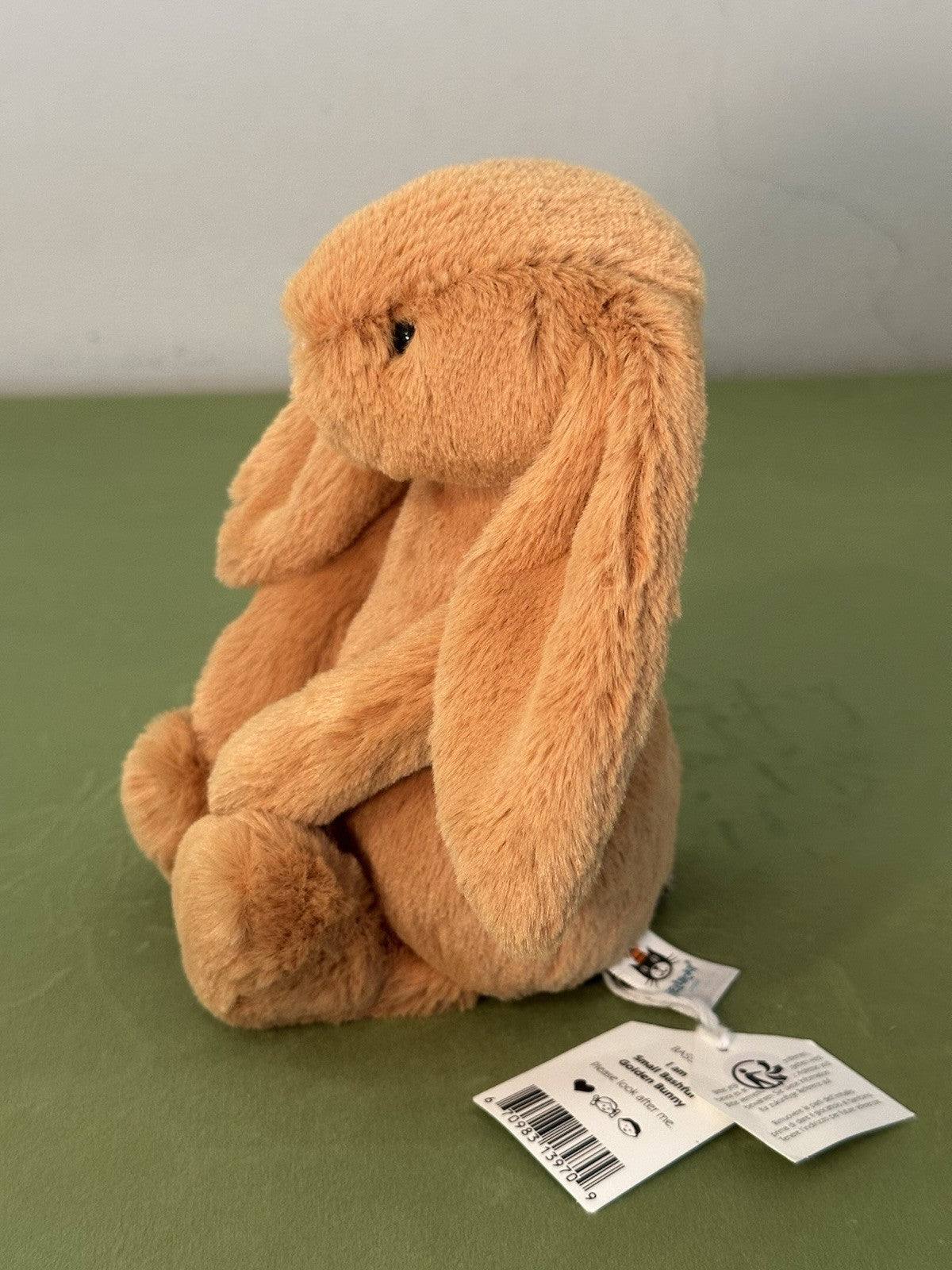 NUOVO Jellycat Small Bashful Golden Bunny nuovo con etichette coniglio marrone caldo raro ritirato 8"-