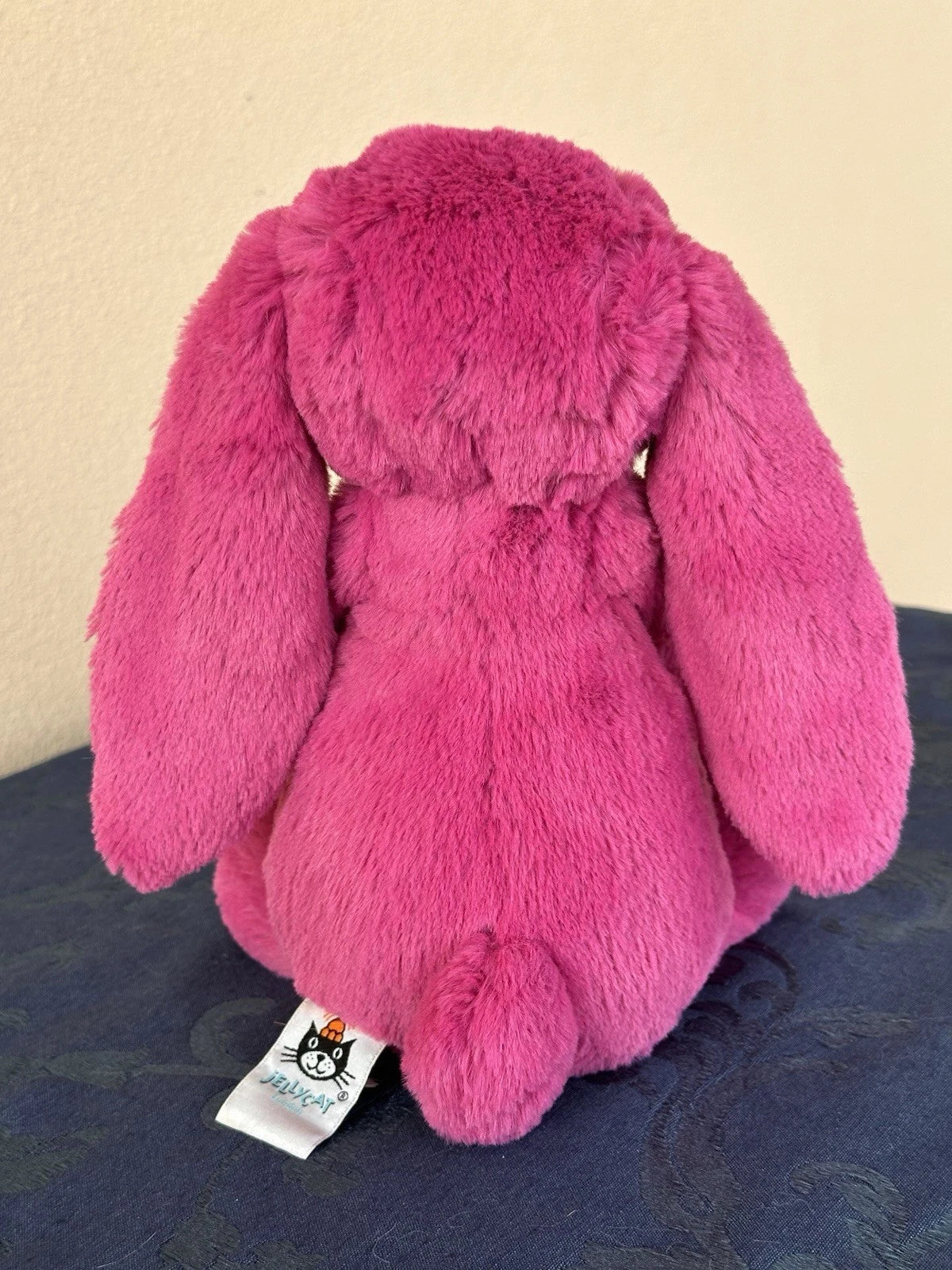 Jellycat Medium Bashful Rose Blossom Bunny Rare Retired Hot Pink Rabbit Plush