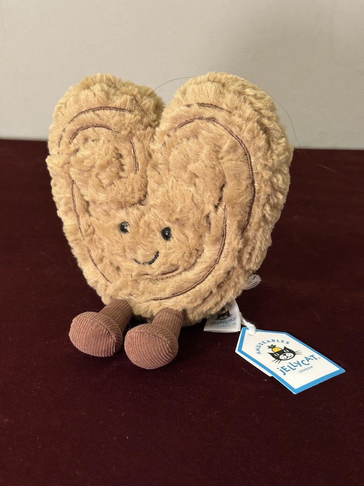 NUOVO Jellycat Amuseables Philippe Palmier Nuovo con etichette Parigi Esclusiva Pasticceria Cuori-