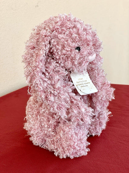 Jellycat Edizione Speciale Bashful Imogen Bunny Nuovo con etichette Coniglio Rosa Polvere Riccia HTF-