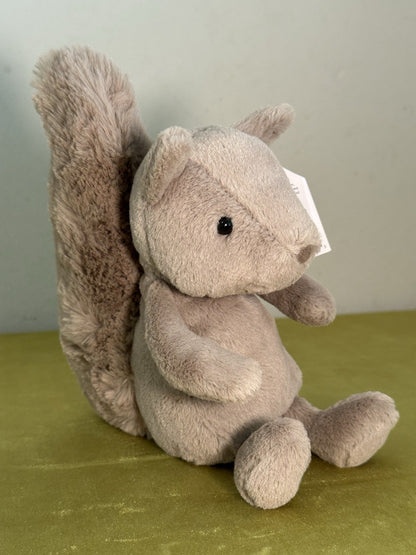 NUOVO Jellycat Willow Scoiattolo Nuovo con etichette Marrone Coda Cespugliosa Carino Ritirato Giocattolo Morbido W4SQ-