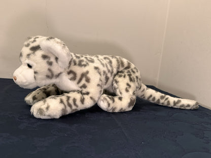 Peluche WWF Anna Club grande leopardo delle nevi raro ritirato HTF giocattolo morbido da collezione-