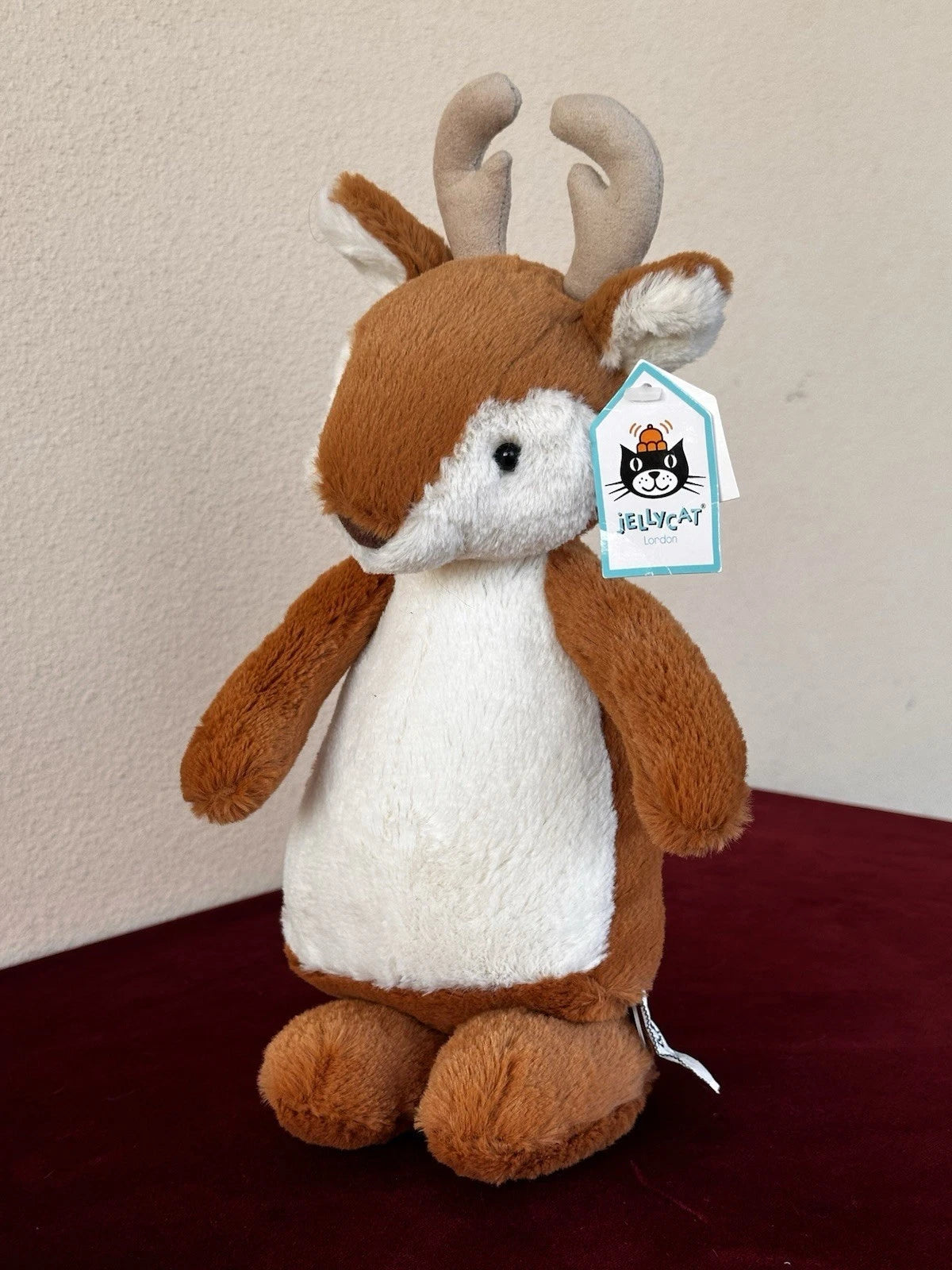 New Jellycat Medium Bobkin Reindeer BNWT Woodland Winter Deer Retired Rare Plush