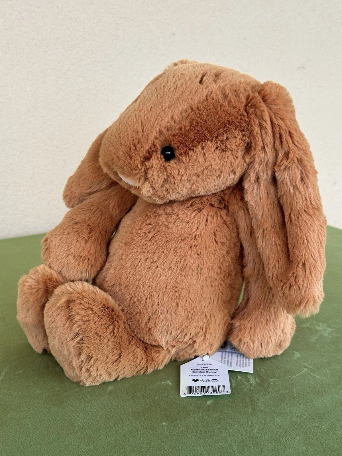 New Jellycat Medium Bashful Golden Bunny BNWT Retired Warm Brown Rabbit Plush