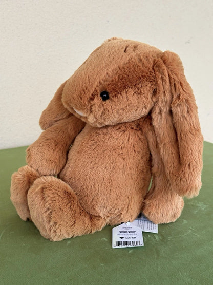 New Jellycat Medium Bashful Golden Bunny BNWT Retired Warm Brown Rabbit Plush