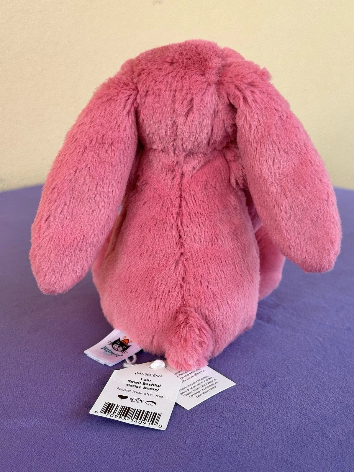 Jellycat Small Bashful Cerise Bunny BNWT 8” Retired Pink Rabbit Soft Plush