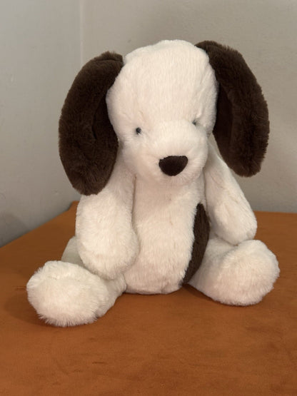Peluche Jellycat Medium Puffles cucciolo crema e cane marrone cucciolo giocattolo morbido ritirato raro-
