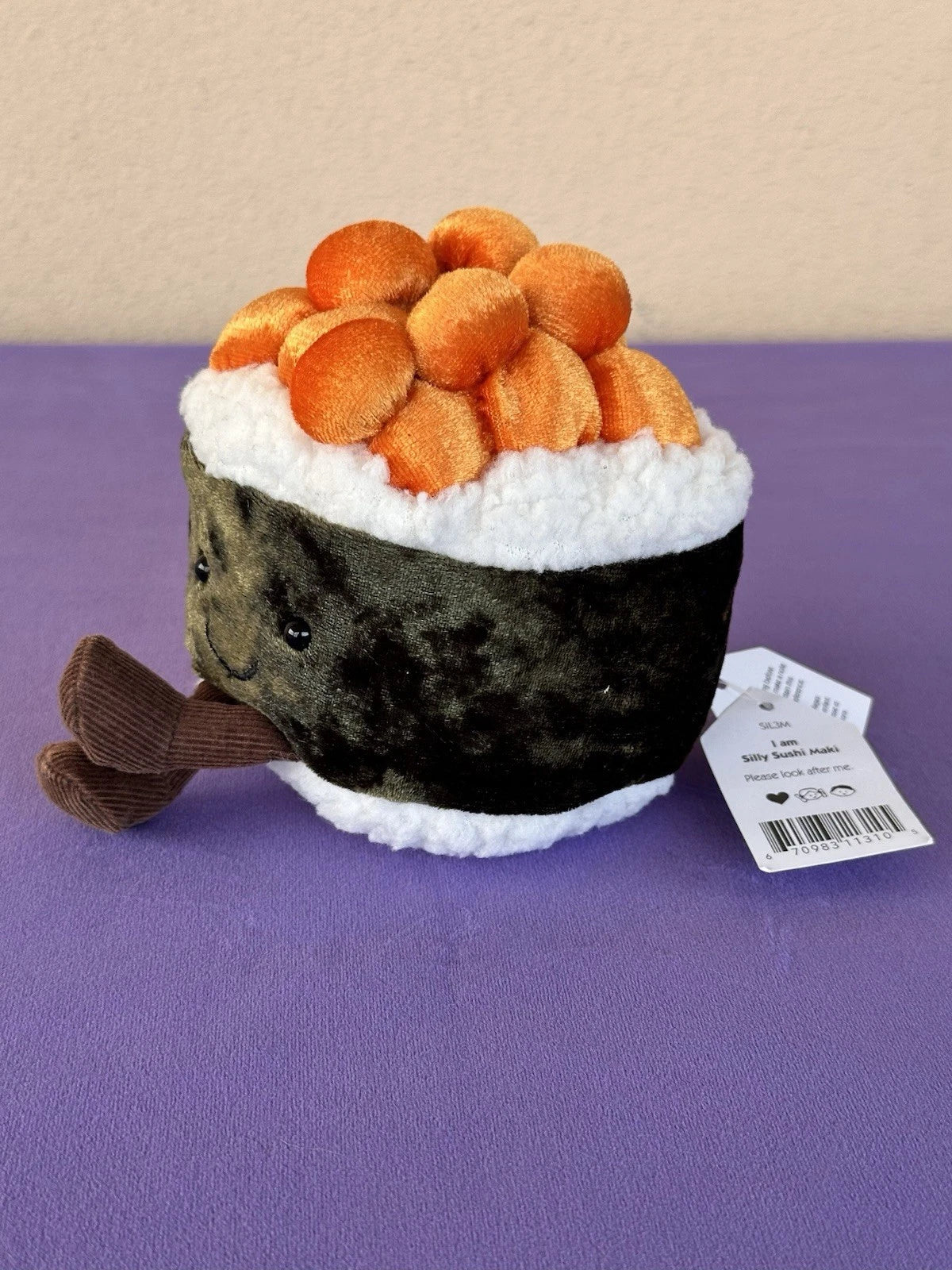 New Jellycat Silly Sushi Maki BNWT Rare Retired Food Fish Soft Toy Plush HTF