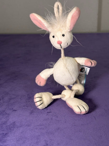 NUOVO Jellycat Wobbly Bobbly Bunny nuovo con etichette vintage rosa crema coniglio raro ritirato-