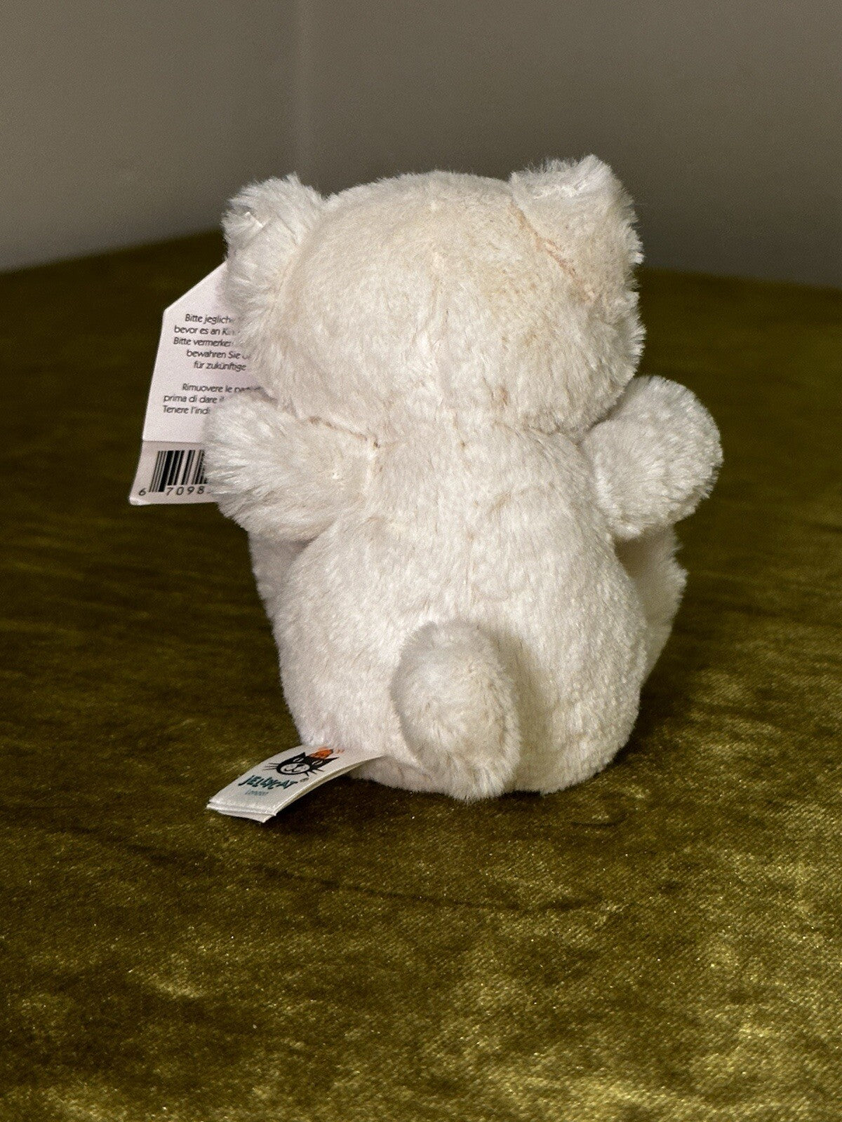 NUOVO Jellycat Baby Poppet Kitten nuovo con etichette piccolo gattino giocattolo morbido raro gatto in pensione peluche-