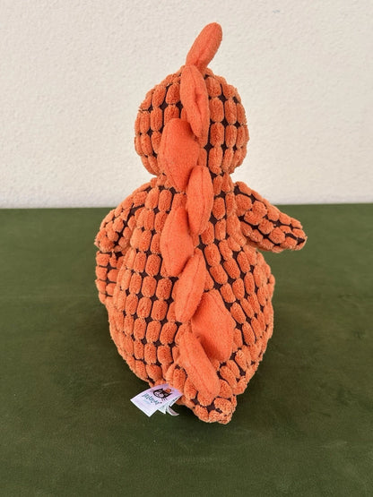 Jellycat Boppy Dino BNWOT Orange Prehistoric Dinosaur Cordy Roy cm.27 Soft Toy