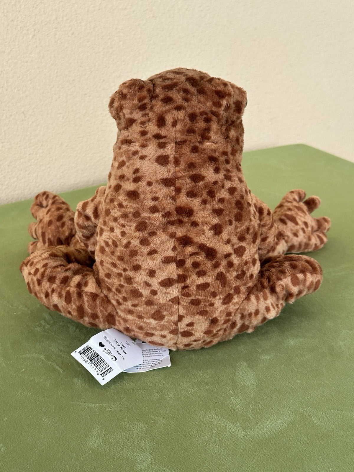 NUOVO Jellycat Toby Toad nuovo con etichette marrone medio morbido giocattolo berretto 12" ritirato raro peluche-