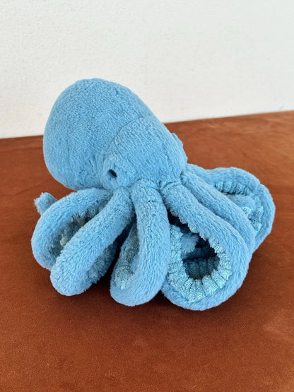 Peluche Jellycat Little Sol Calamaro Piccolo Calamaro Blu Giocattolo Morbido Ritirato Raro Occhi Blu