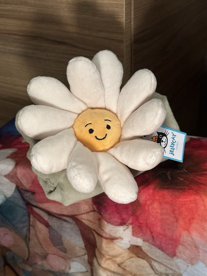 NUOVO Jellycat Fleury margherita succhietto nuovo con etichette bianco fiore morbido piumino coperta bambino-